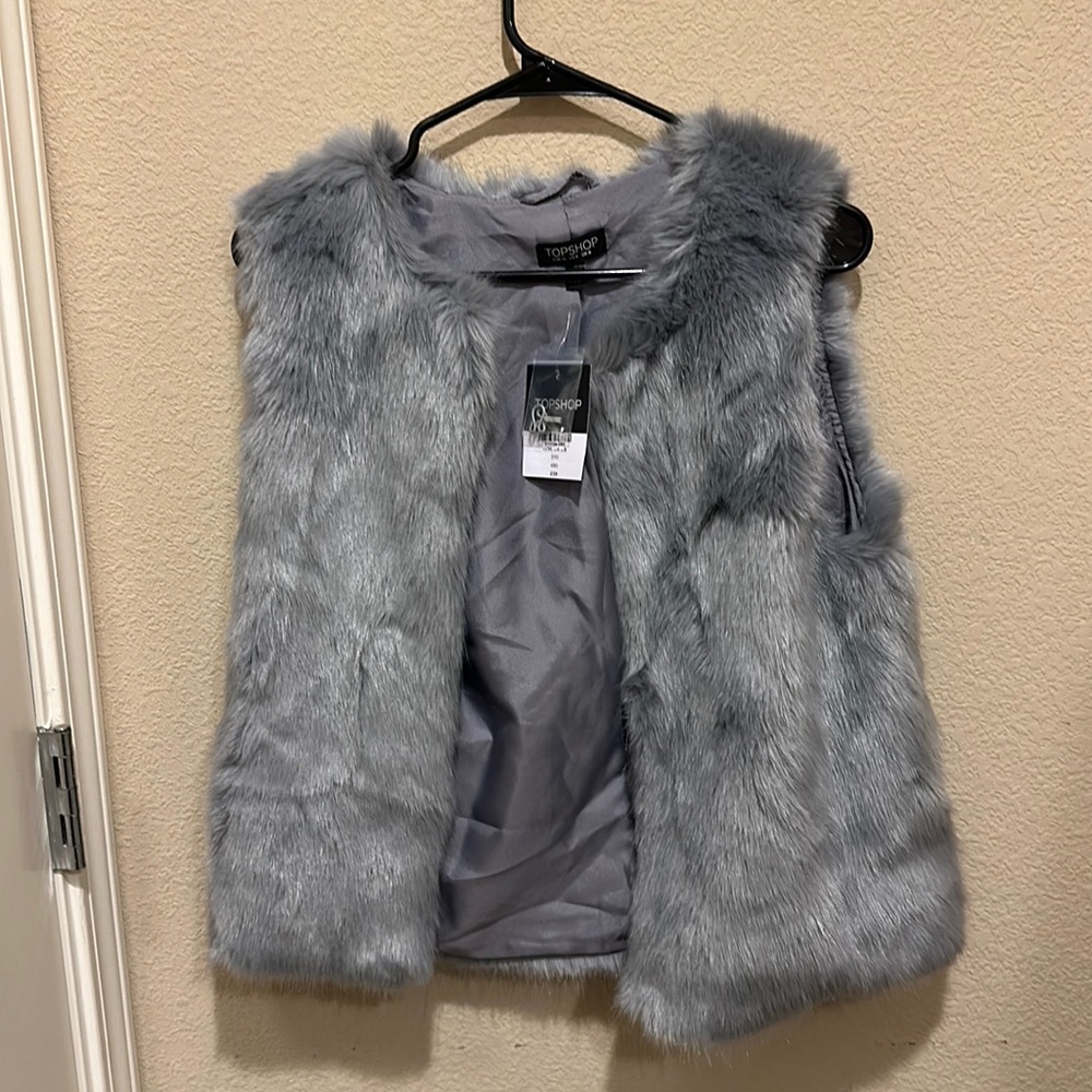 Topshop faux fur vest - NWT